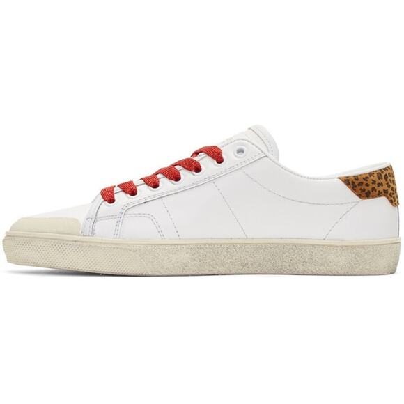 Saint Laurent Mens SL 37 Surf Court Diamond White Flat Low Top Sneaker 44 11 - Picture 10 of 14